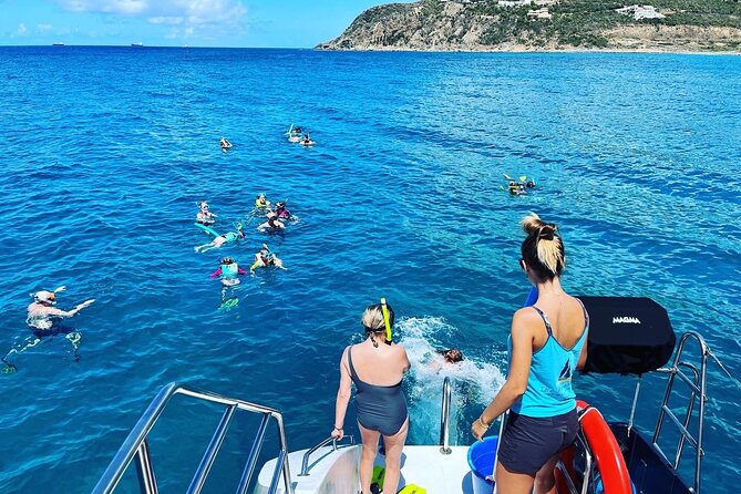 5 Hour Luxury Catamaran Day Sail in Sint Maarten on The Phoenix - Little Bay: your first real water stop