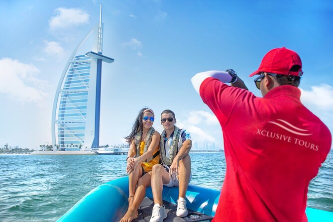 90 Minutes Speedboat Tour: Marina, Atlantis, Palm & Burj Al Arab - Jumeirah Beach from the Gulf
