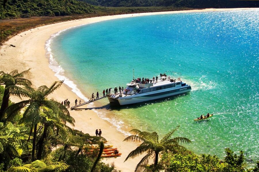 Abel Tasman: Sea Shuttle Cruise and Walking Tour Combo - Option B: Medlands Beach, the swing bridge, and Cleopatra’s Pool