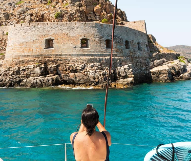 Agios Nikolaos: Spinalonga and Kolokytha Catamaran with Meal - Sailing across the blue shades of Mirabello Gulf