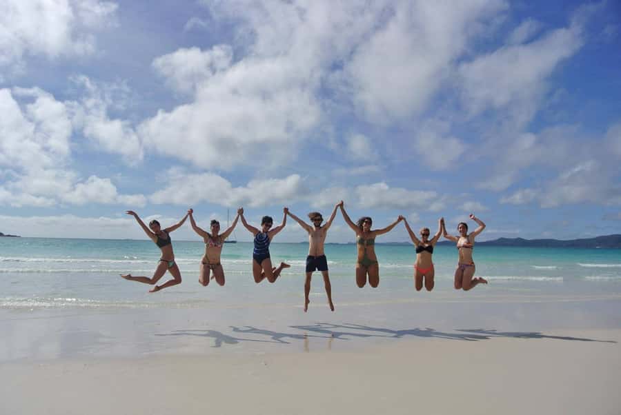 Airlie Beach: Whitsunday Islands 2-Day Sailing Tour - Whitehaven Beach before the day boats