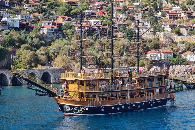 Alanya All Inclusive Pirate Boat Trip With Hotel Transfer - Alanya’s coast from the upper deck