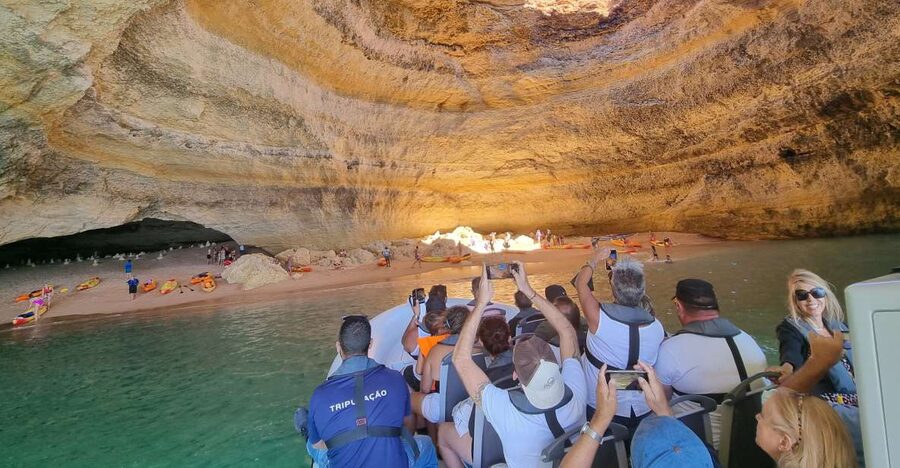 Albufeira: Benagil Cave and Dolphin Sightseeing Boat Cruise - Key points at a glance
