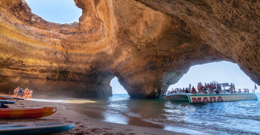 Albufeira: Caves and Coastline Catamaran Cruise to Benagil - Albandeira Beach and Its Natural Arch