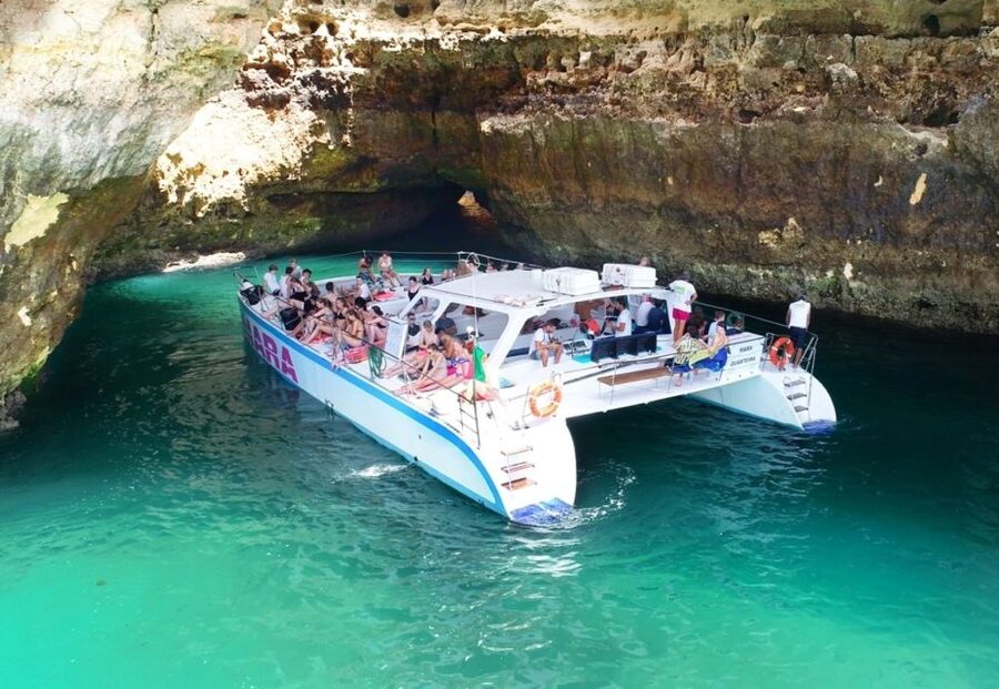 Albufeira: Caves and Coastline Catamaran Cruise to Benagil - Praia da Marinha and the Benagil Coast