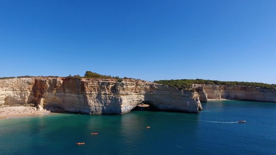 Albufeira: Coastline and Benagil Caves Tour by Catamaran - What the catamaran experience feels like