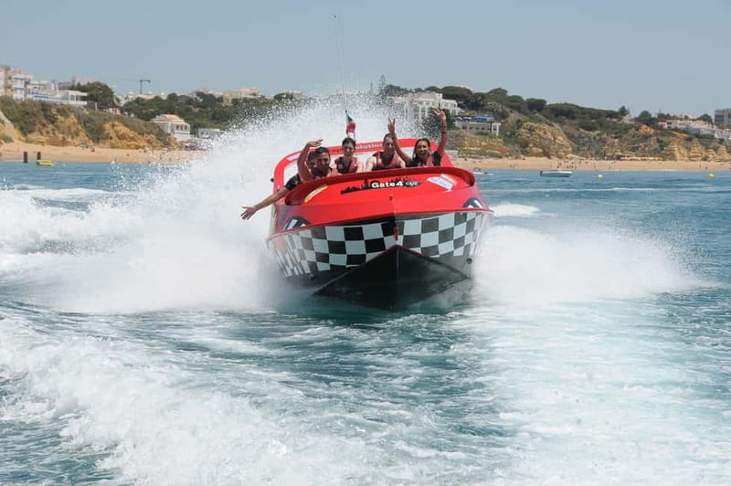 Albufeira: High-Adrenaline Jet Boat Ride - When the captain turns up the speed