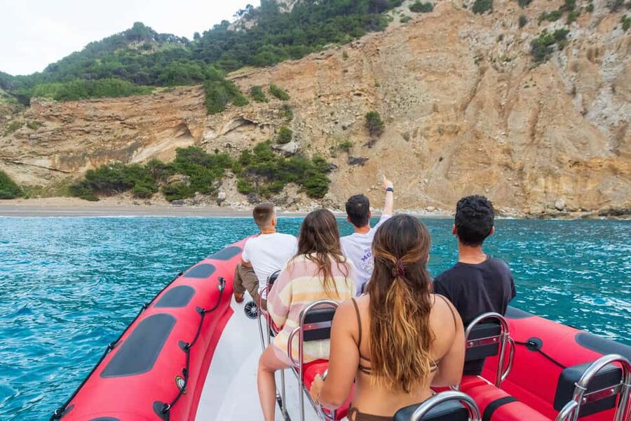 Alcudia: Sightseeing, Sea Caves & Snorkel Speedboat Tour - Ses Caletes is the longer water stop