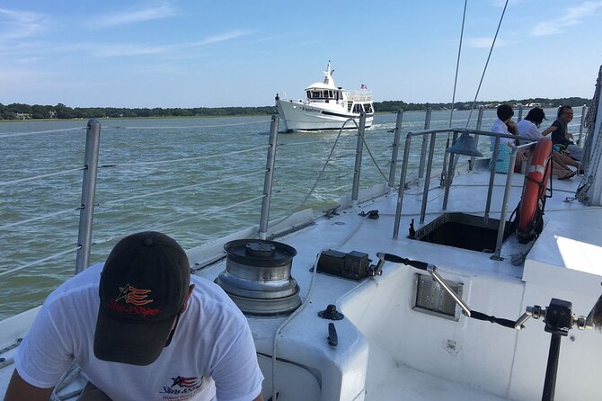America's Cup 12-Meter Yacht Afternoon Sail from Hilton Head - Dolphins, rays, and the luck of the day