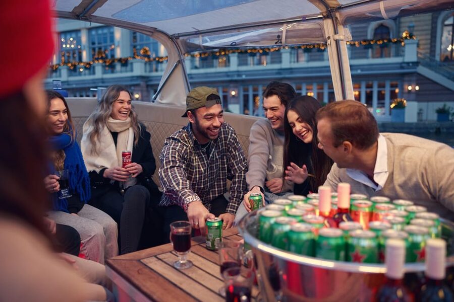 Amsterdam: Covered Canal Booze Cruise with Unlimited Drinks - Oudeschans and the quieter central waterways