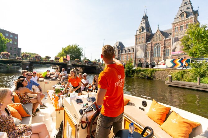 Amsterdam Luxury Canal Cruise + Unlimited Drinks & Bites option - Opera, Munttoren, and the Bridge of 15 Bridges