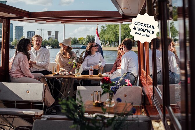 Amsterdam: Luxury Saloon Boat Cruise with Cocktails & Waffle - Key things to know before you book