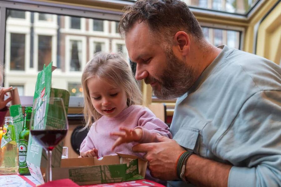 Amsterdam: Original Pizza Dinner Cruise + Unlimited Drinks - Settling into the heated boat