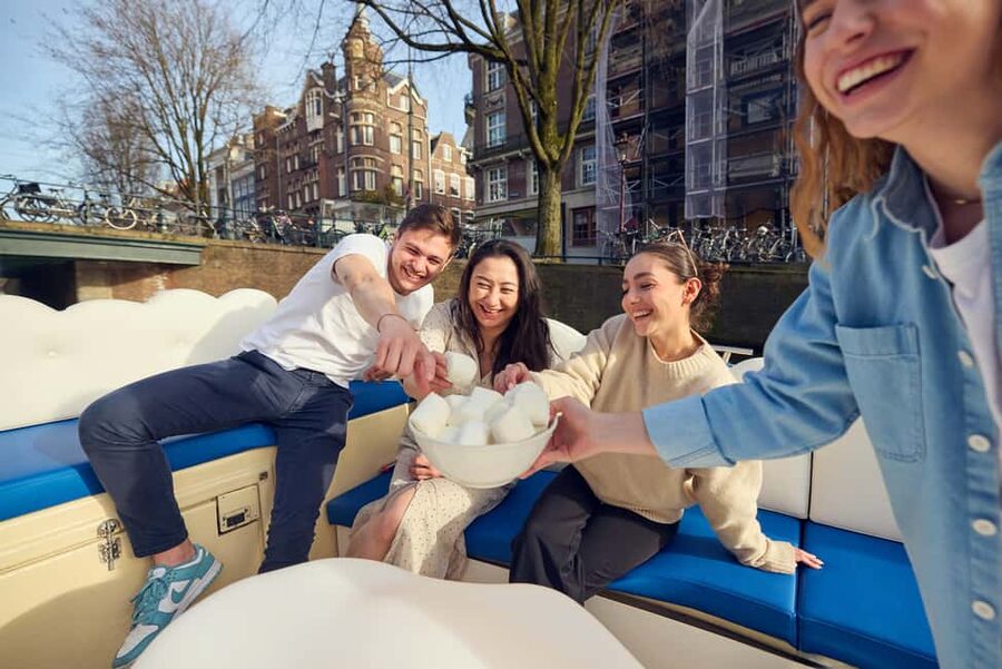 Amsterdam: Smoke & Cruise on covered Cannabis Boat With Bar - The guides make the difference