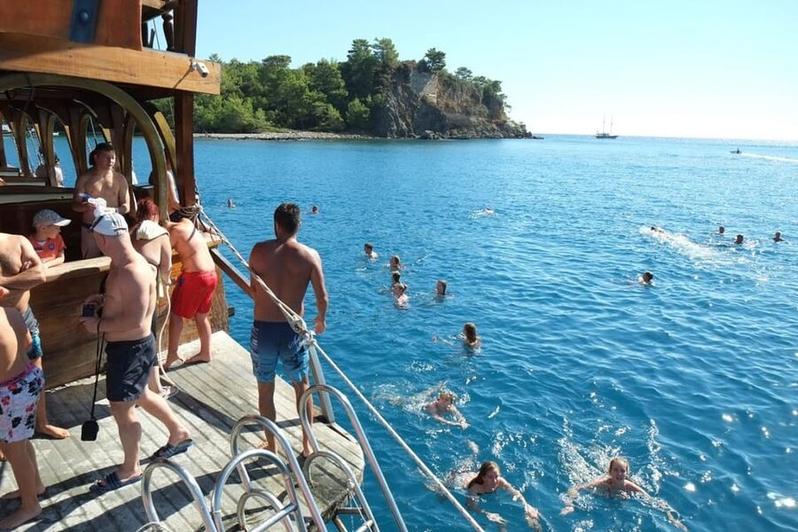 Antalya: Beach & Waterfalls Boat Trip w/ Lunch & Soft Drinks - The Crew, Music, and Family Atmosphere