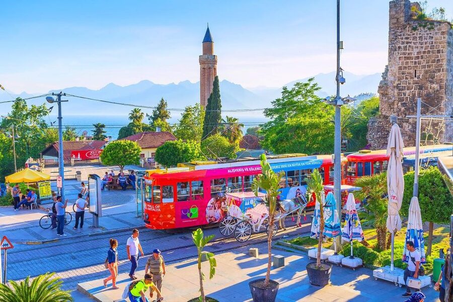 Antalya: Guided Old Town Tour with Boat Trip and Lunch - Duden Waterfalls, from underground water to the sea