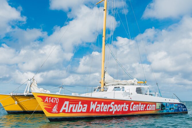 Arusun Catamaran Sail with Snorkeling in Aruba - Boarding the Arusun at Palm Beach