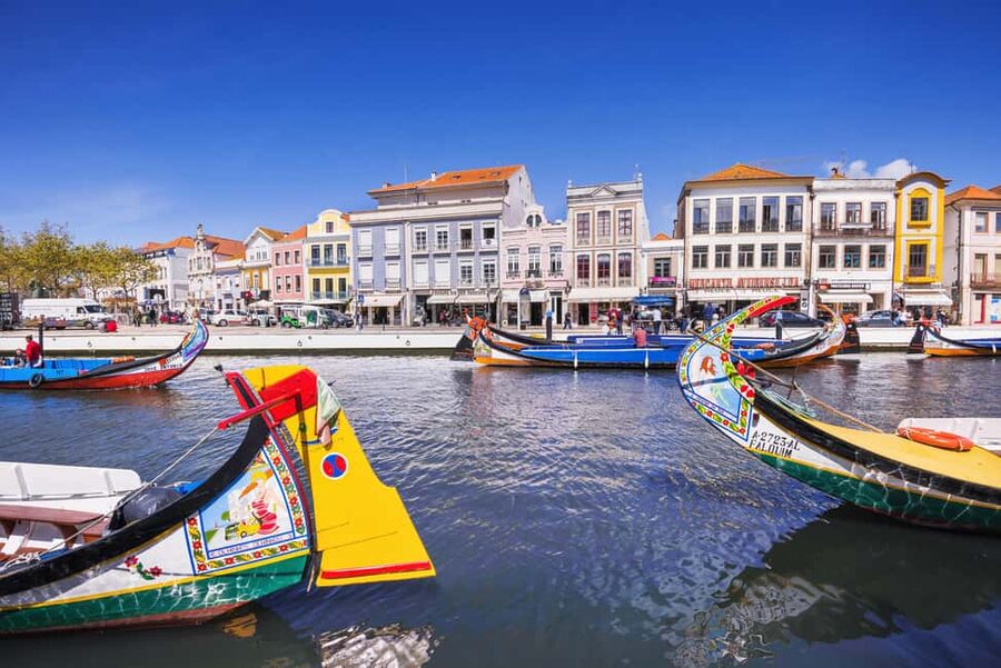 Aveiro: Half-Day Tour from Porto with Optional Cruise - Riding a colorful moliceiro through the canals