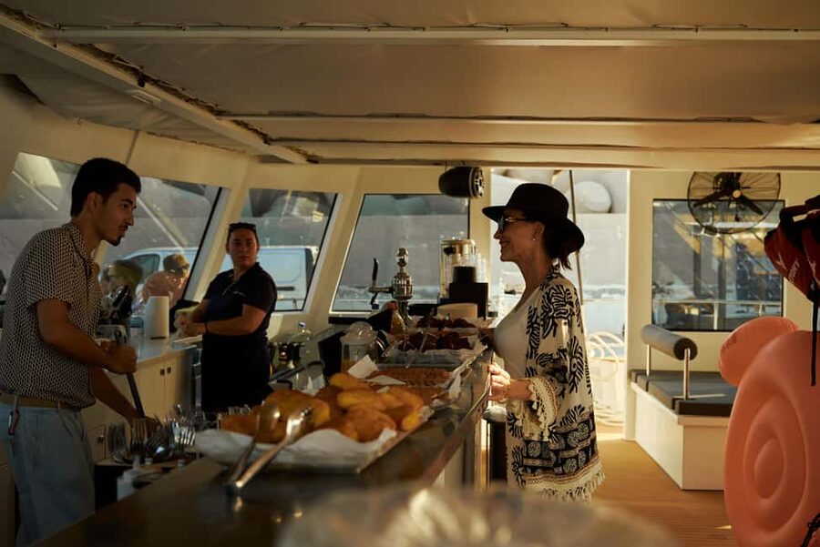 Balos & Gramvousa Catamaran Trip: Meals, Drinks & Transfer - The first sail toward Balos Lagoon