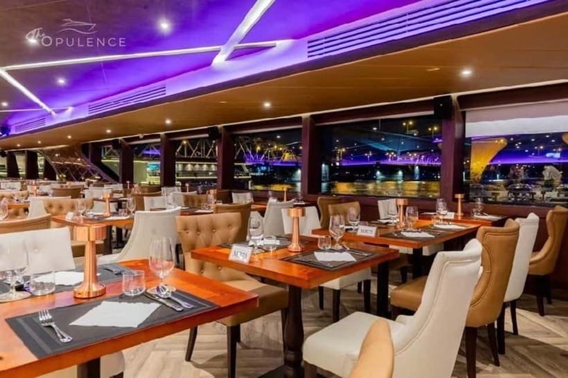 Bangkok: Opulence Luxury River Dinner Cruise - The night route from Wat Kanlaya to Asiatique