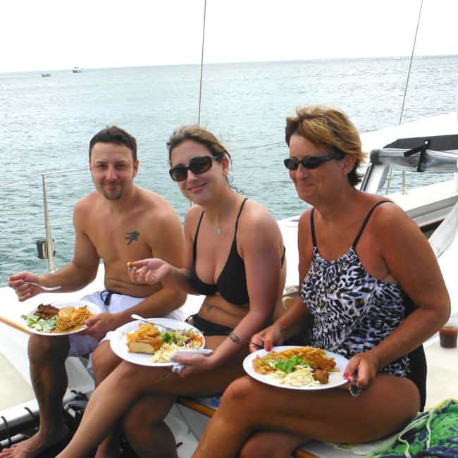 Barbados: Catamaran Tour with Snorkeling and Lunch - Sailing north along the west coast