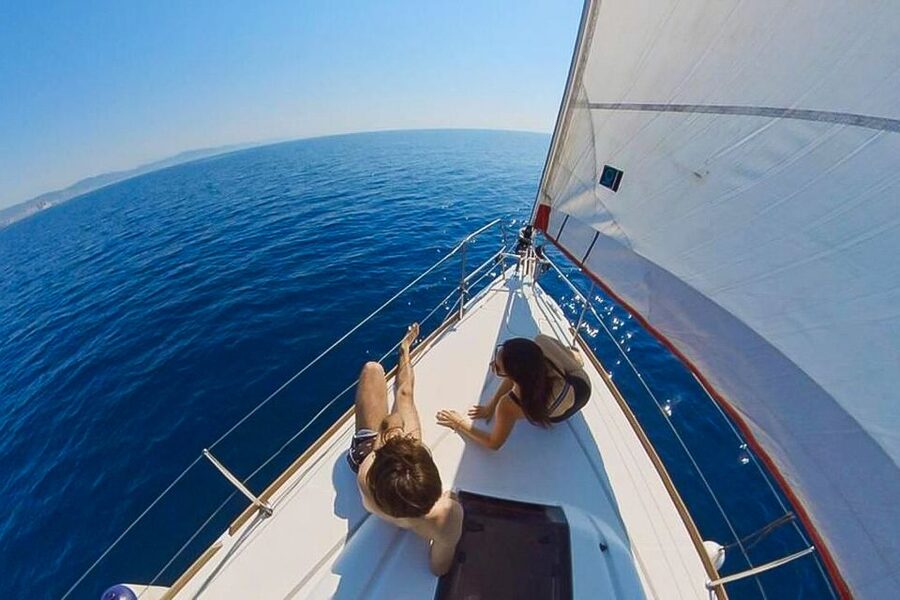 Barcelona: Coastline Boat Trip with Snacks and Cava - What the Small Sailboat Feels Like
