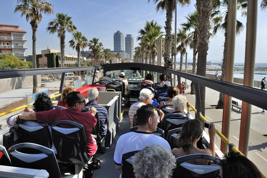 Barcelona: Hop-On Hop-Off Bus with Sailing Cruise - The catamaran adds a welcome change of pace