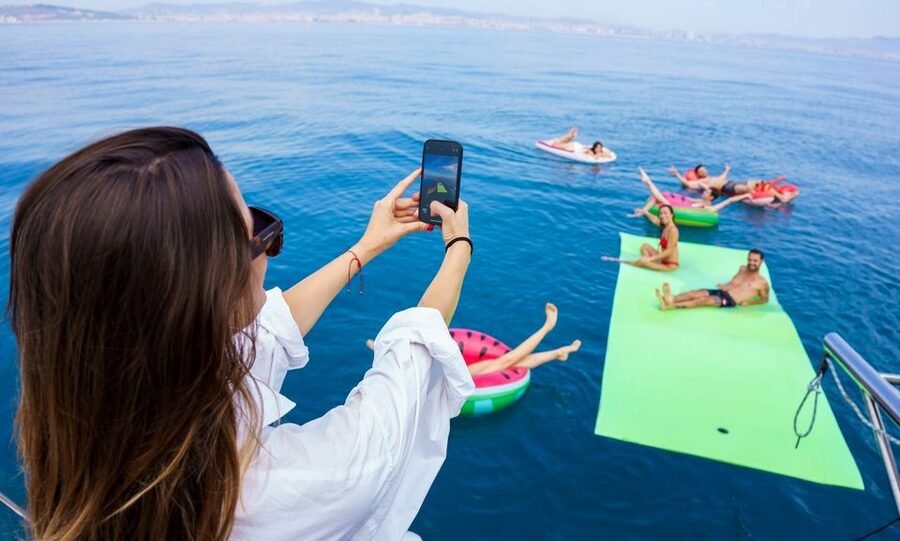 Barcelona: Sunset or Day Catamaran Cruise with Tapa & Drink - Setting out from Marina Vela beside Barceloneta