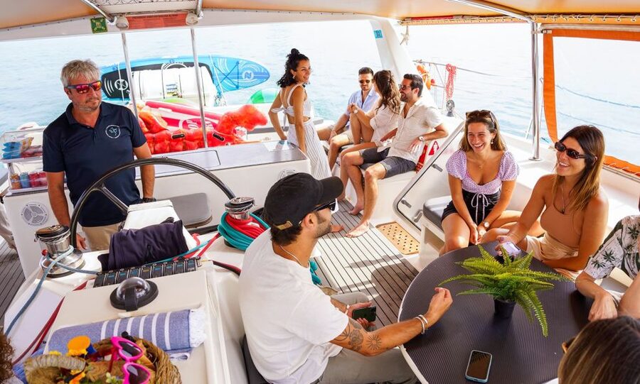 Barcelona: Sunset or Day Catamaran Cruise with Tapa & Drink - Crew, safety, and the social mood