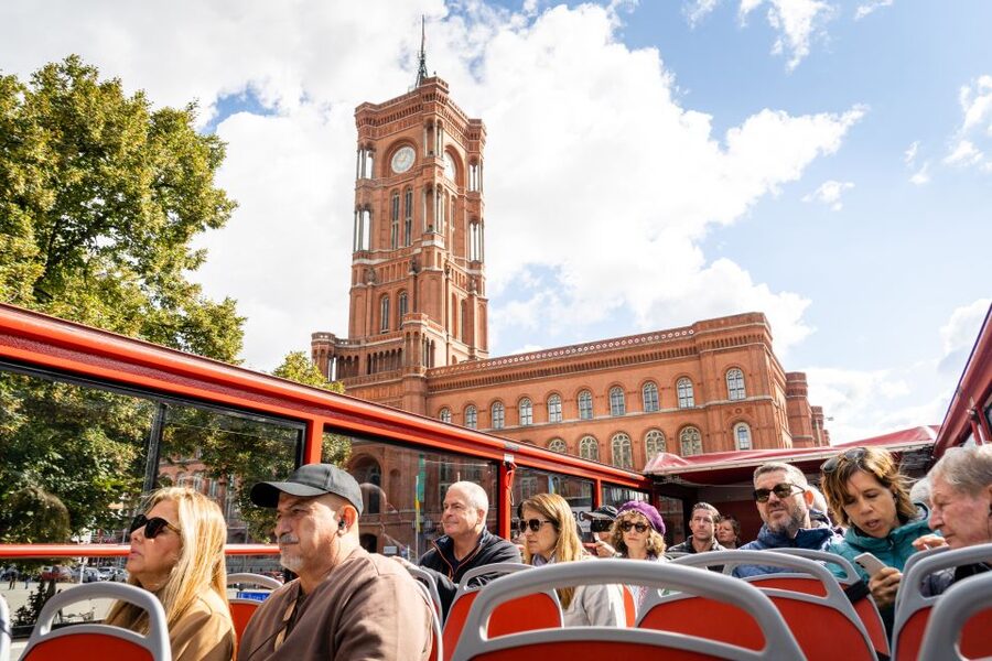 Berlin: Hop-On-Hop-Off Bus with Boat Cruise Option - Alexanderplatz, Karl-Marx-Allee, and the East Side Gallery