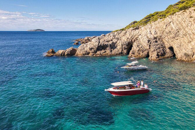 Blue Cave, Green Cave & Lopud Beach small group Speed boat Tour - The Green Caves and narrow rocky passages