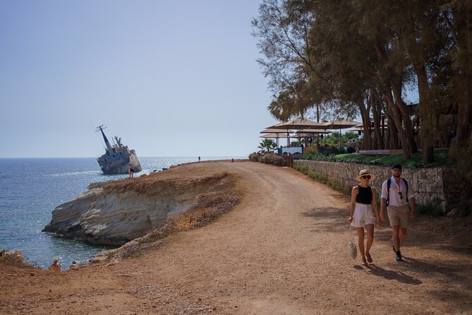 Blue Lagoon (Akamas) Bus & Boat Tour with Water Slide from Paphos - The Edro III shipwreck and sea caves