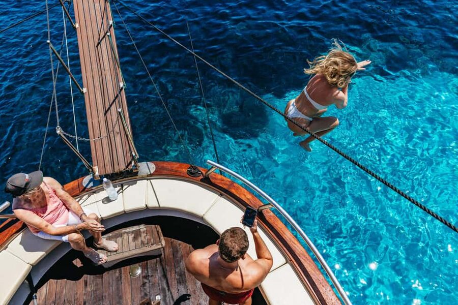 Boat Tour to Caprera and La Maddalena Archipelago - Cala Serena gives you the first swim