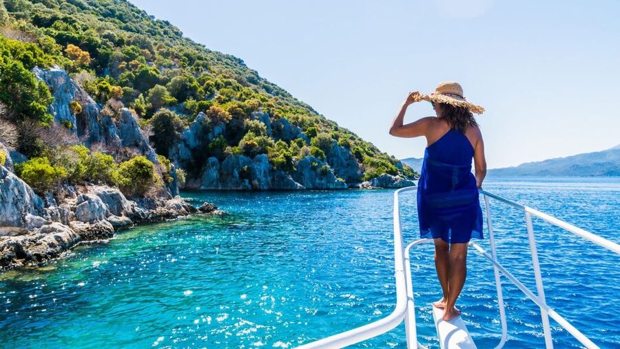 Bodrum: Orak Island Boat Tour with Swim Stops and Lunch - German Bay starts the swimming day