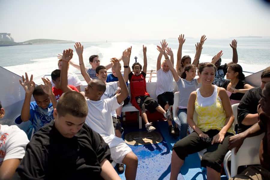 Boston: City Cruises Harbor Codzilla High Speed Thrill Boat - The crew sets the tone