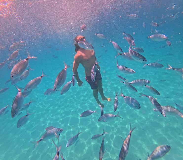 Cagliari: Boat Tour, 4 Stops, Swim, Snorkeling, & 1 Spritz - Poetto Beach and the ride back