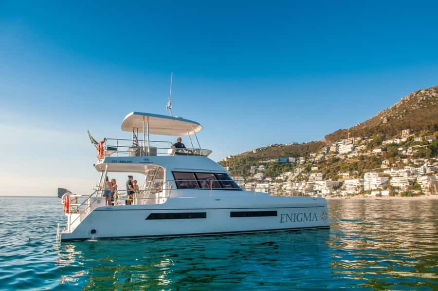 Cape Town: Scenic 1-Hour Coastal Catamaran Cruise - The first view is Table Mountain from sea level