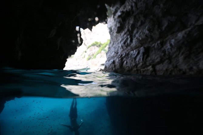 Capri & Blue Grotto Semi Private Boat Day Trip from Sorrento - White Grotto, Green Grotto, and the color of the water