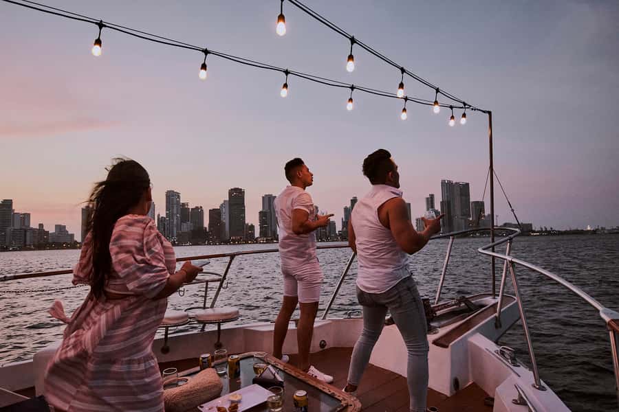Cartagena: Sunset Cruise with Open Bar - Cartagena’s skyline from the bay