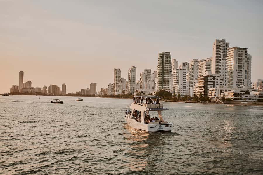 Cartagena: Sunset Cruise with Open Bar - Music, seating, and the changing mood on board