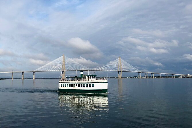 Charleston Harbor History Day-Time or Sunset Boat Cruise - Beneath the Arthur Ravenel Jr. Bridge