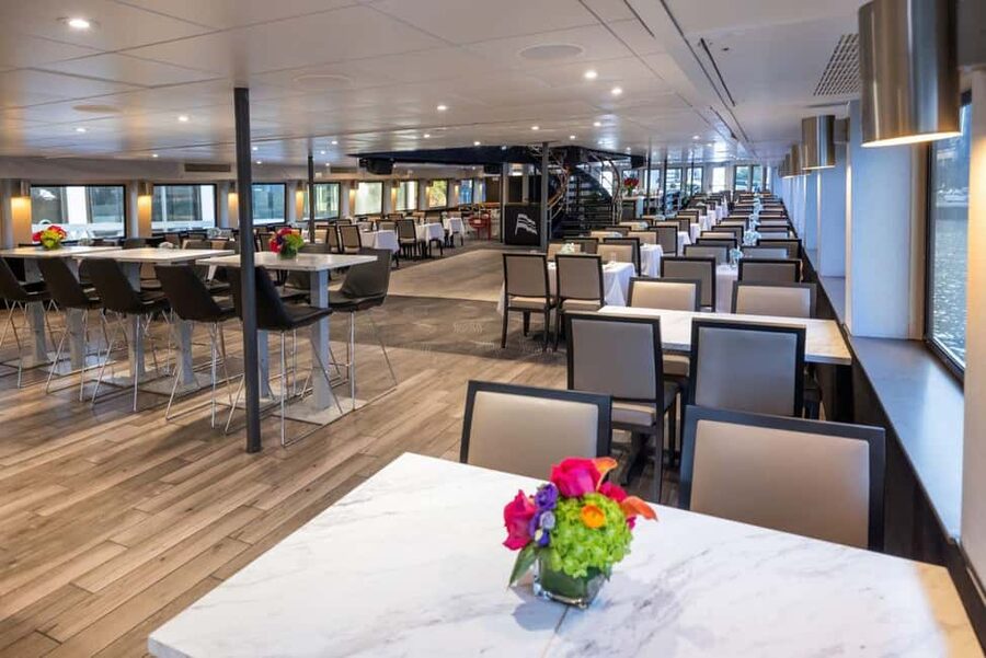 City Cruises Boston: Harbor Buffet Lunch or Dinner Cruise - Your private table and the buffet meal