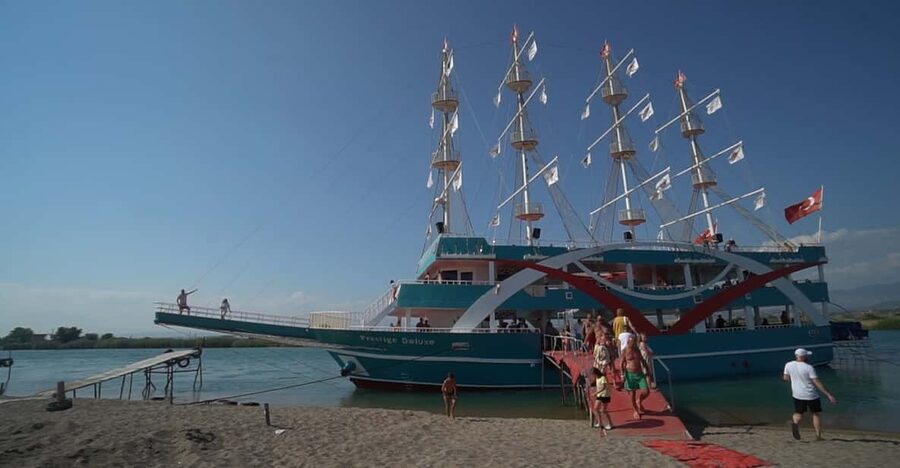 City of Side: Boat Tour on the Manavgat River w/ Bazaar Trip - What the three-level boat is really like
