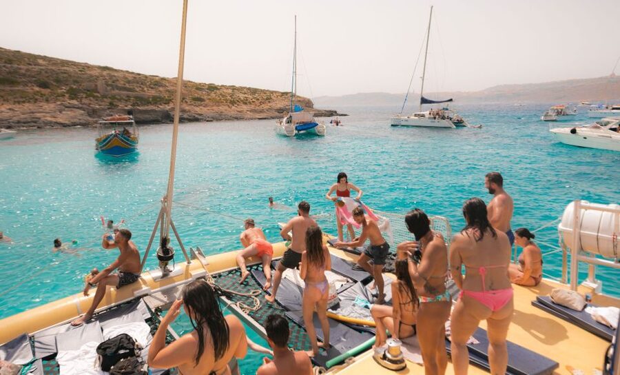 Comino: Blue Lagoon Catamaran Cruise with Lunch and Open Bar - What lunch is really like on a seven-hour cruise
