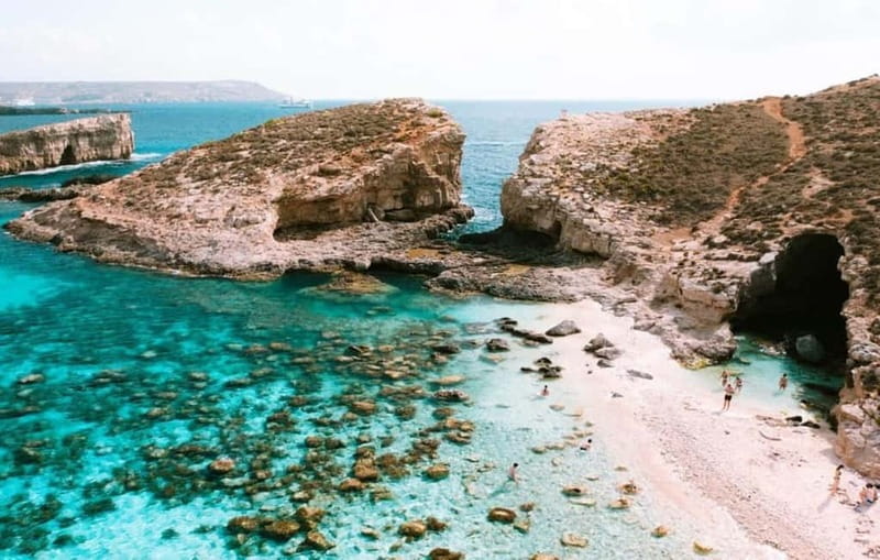Comino & Gozo: Blue & Crystal Lagoons Cruise with Sea Caves - Crystal Lagoon: a short stop with clear water