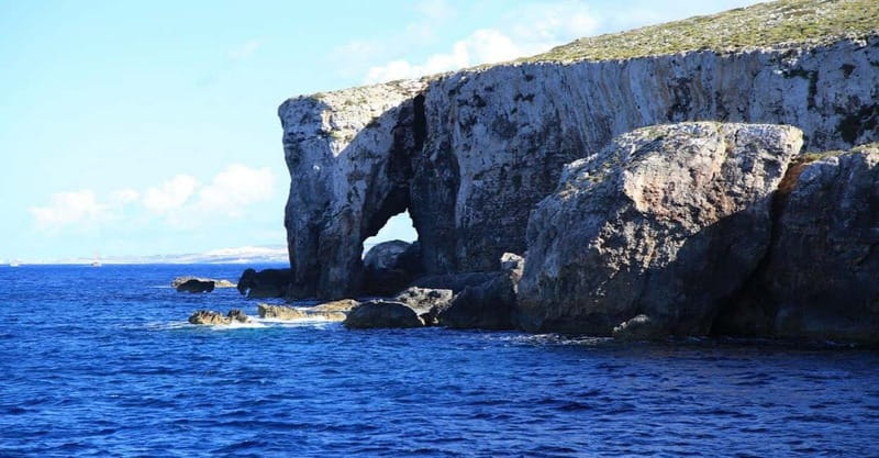 Comino & Gozo: Blue & Crystal Lagoons Cruise with Sea Caves - Gozo Harbor and San Niklaw Bay from the water