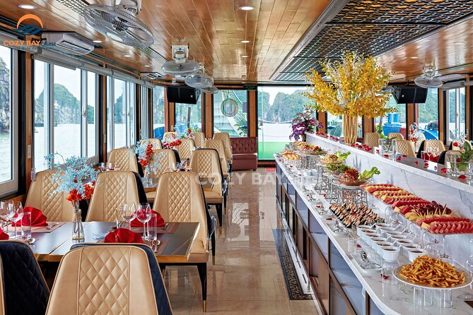 Cozy Bay Halong 5-Star Day Cruise, Buffet, Cave, Kayak, Swimming - The Hanoi pickup and long ride east