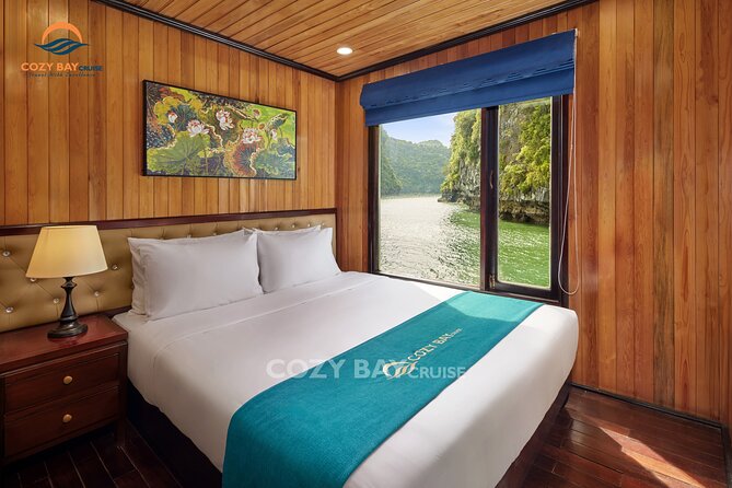 CozyBay Cruise-The Best Small Group 2D/1N inHalong-All inclusive - Boarding Cozy Bay Cruise and settling into the cabin