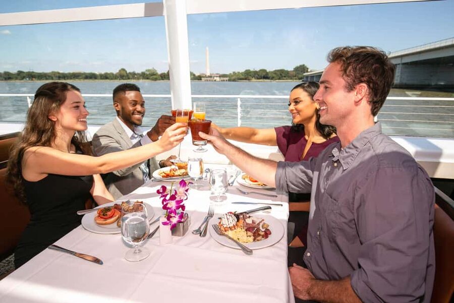 DC: City Cruises Gourmet Brunch, Lunch, or Dinner Cruise - Dinner: a more formal three-course experience