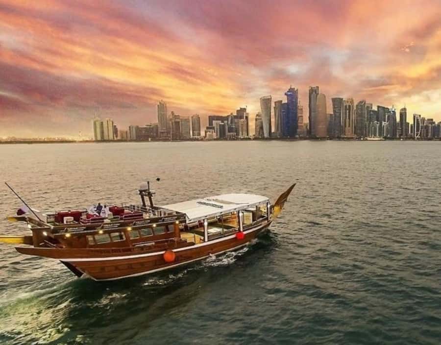 Doha: Arabic Dhow Cruise with Dinner, Tea & Coffee - Dinner, Arabic coffee, and tea
